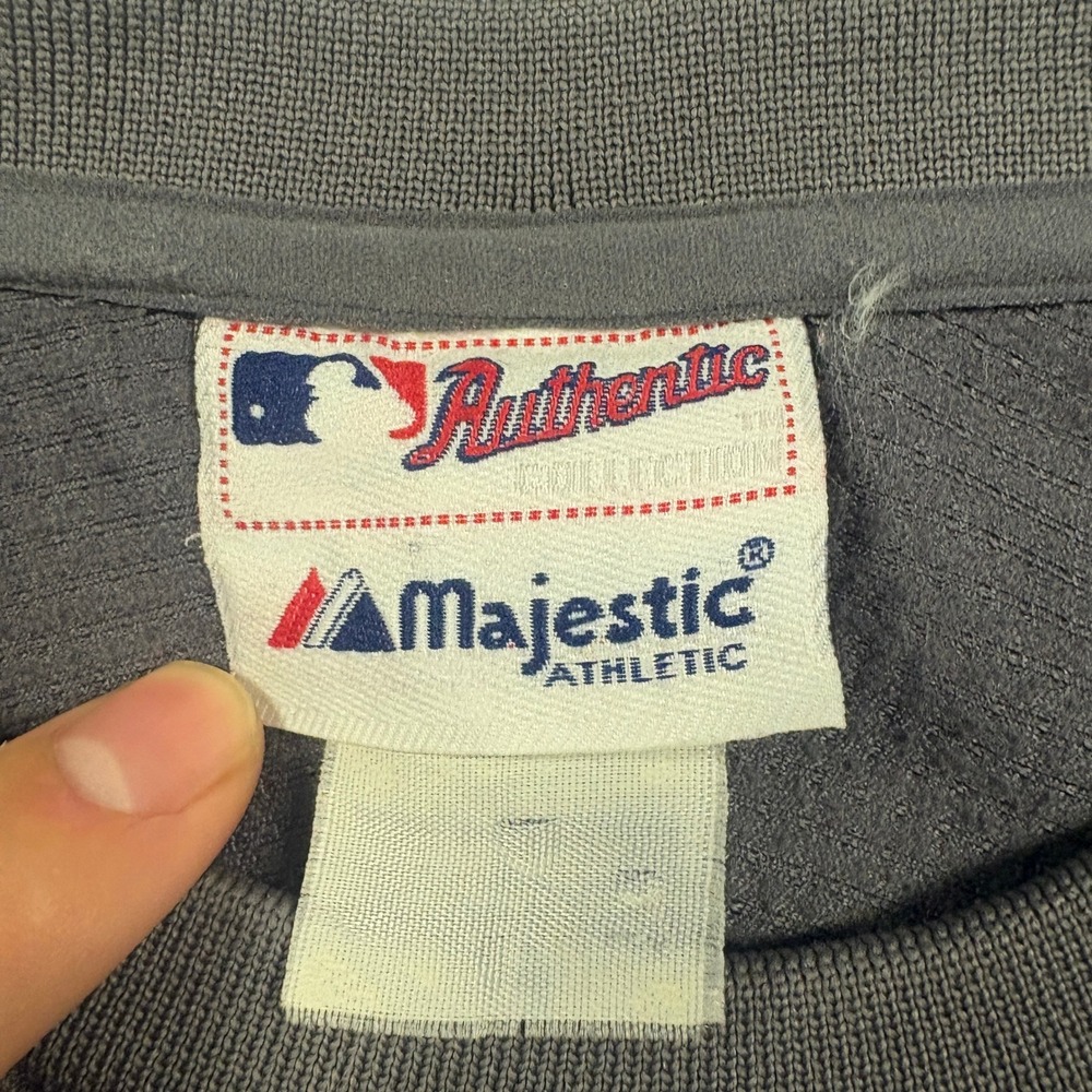 Majestic Authentic St Louis Cardinals MLB Batting Practice Jersey Grey Navy L - Picture 3 of 6